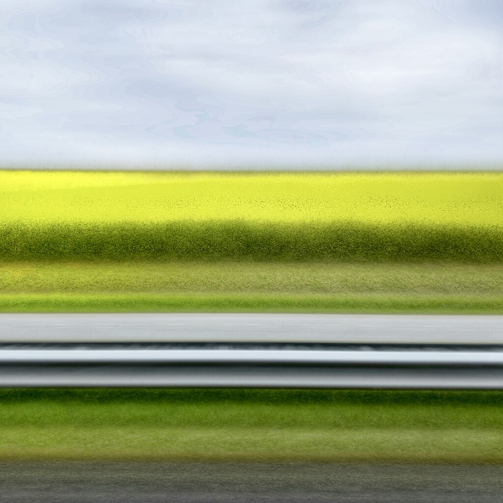 A yellow roadside on the Afsluitdijk by stimuloog