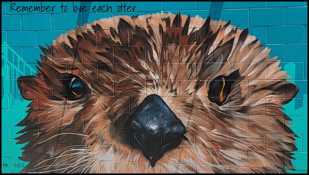 Otter Mural by madamelucy