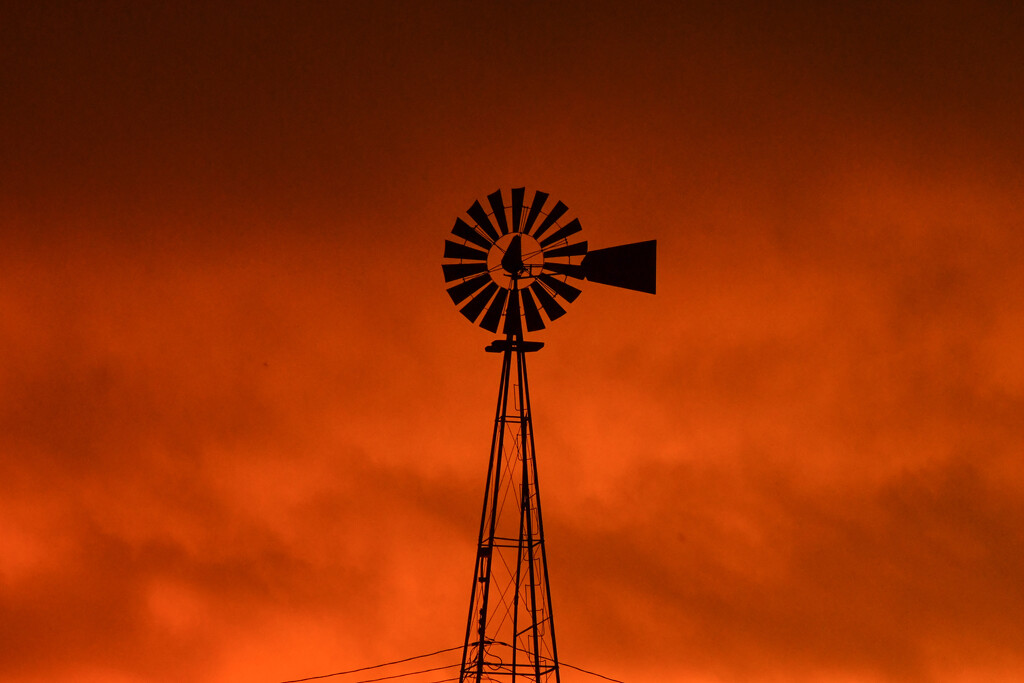 Windmill on Orange by kareenking
