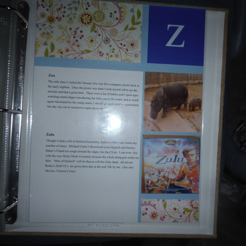 Z #12:  Completed Scrapbook Page by spanishliz