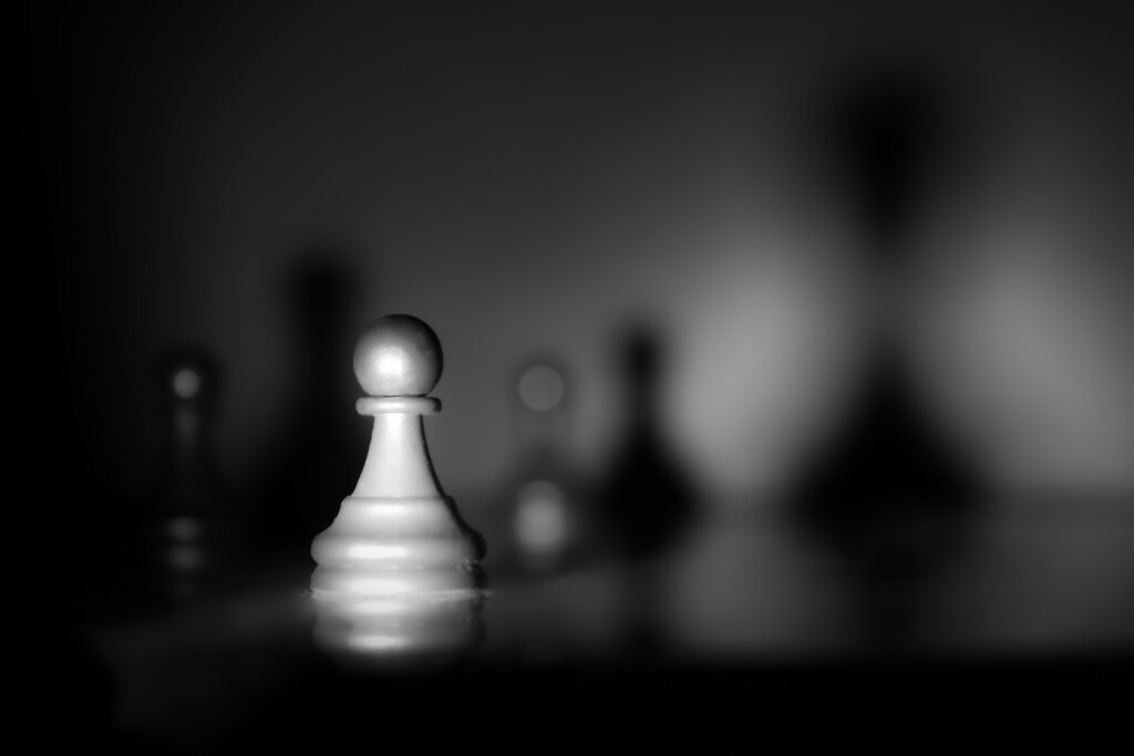 three pawns and their shadows by northy
