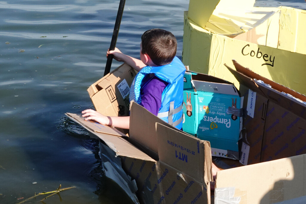 Cardboard Boat Race - Youngest Racer by milaniet
