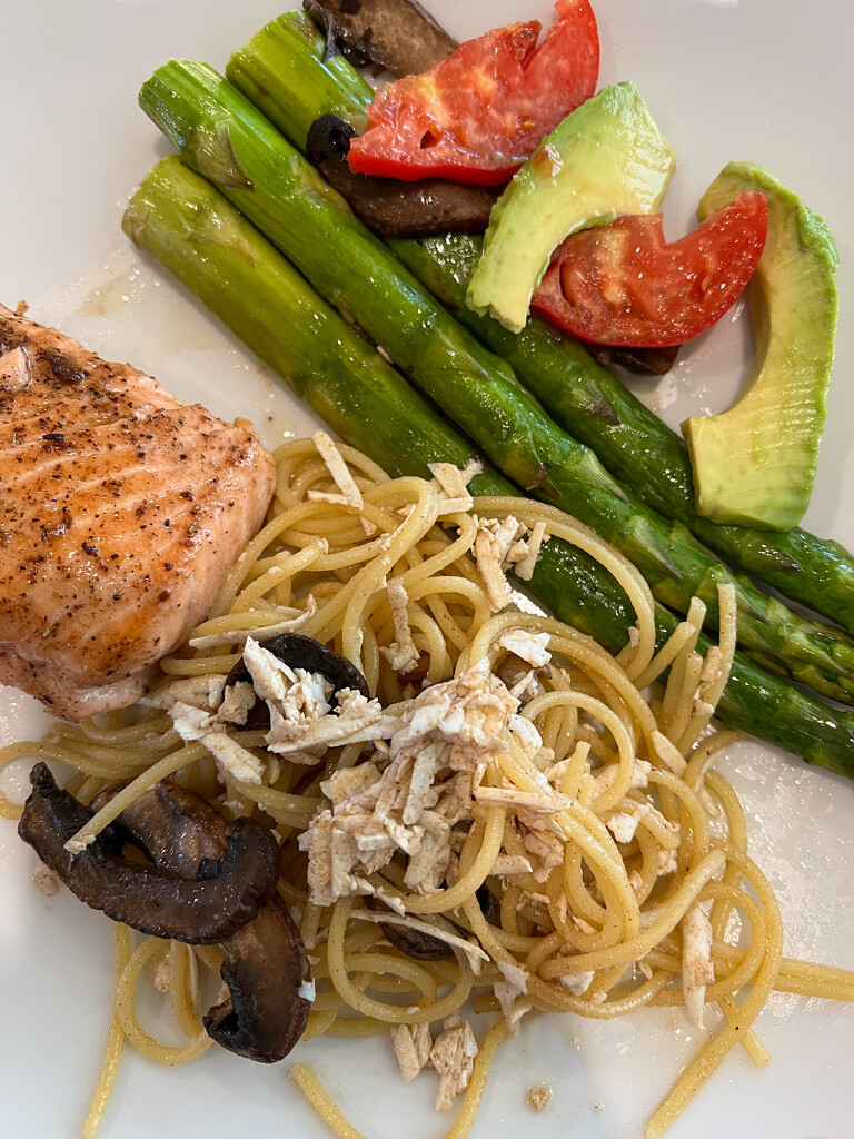 Pasta and Salmon by shutterbug49