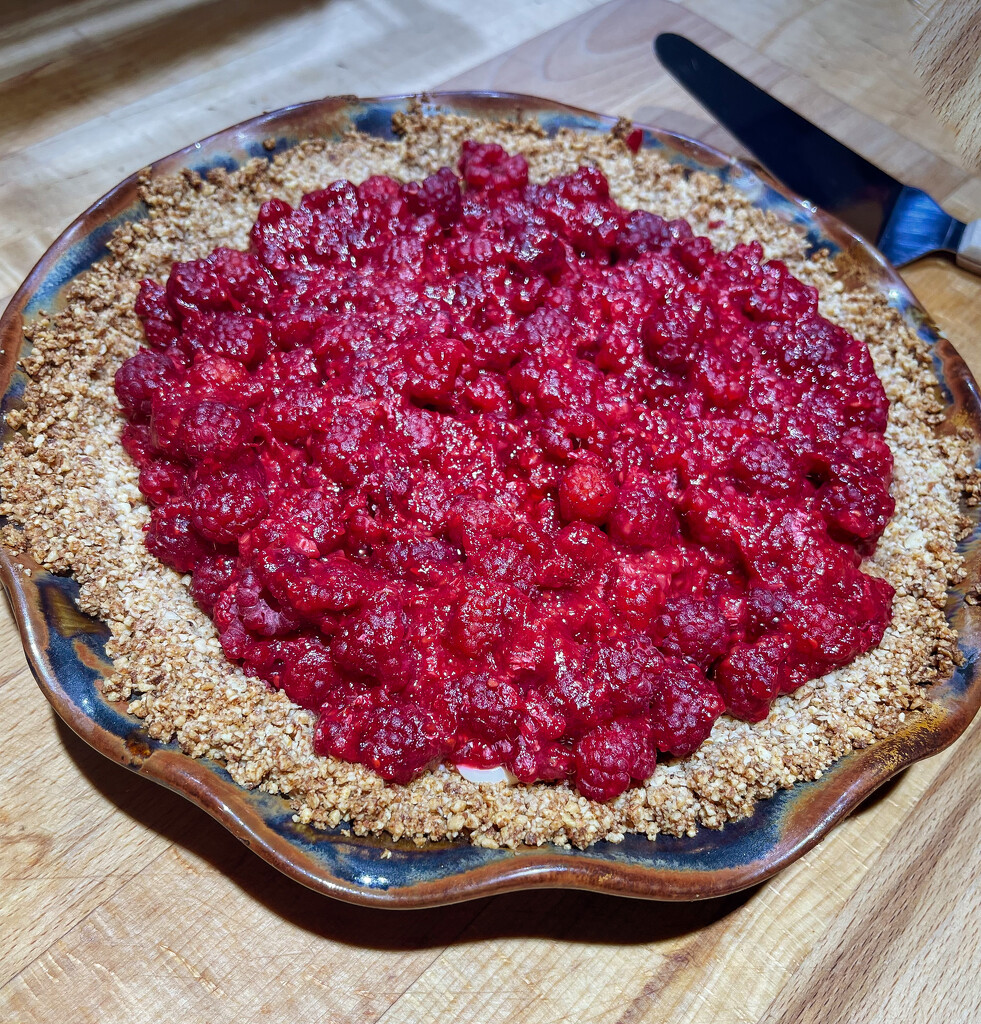 Raspberry Pie with Almond Crust by jgpittenger