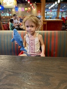 5th Jul 2022 - Lorelai in her booster seat at Red Robin. 