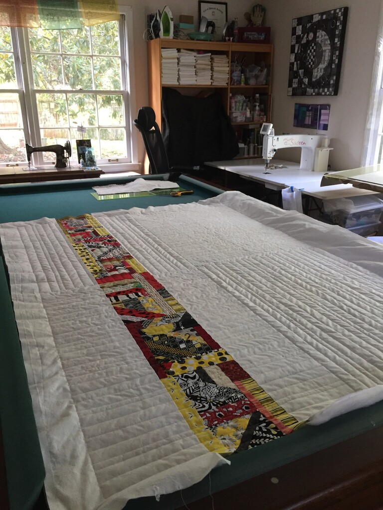 Finished quilting, ready for binding by margonaut