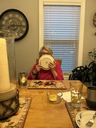 13th Jul 2022 - She's not hiding, she is licking the plate!