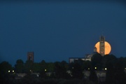 13th Jul 2022 - The rising of the supermoon behind the tower of the cathedral 
