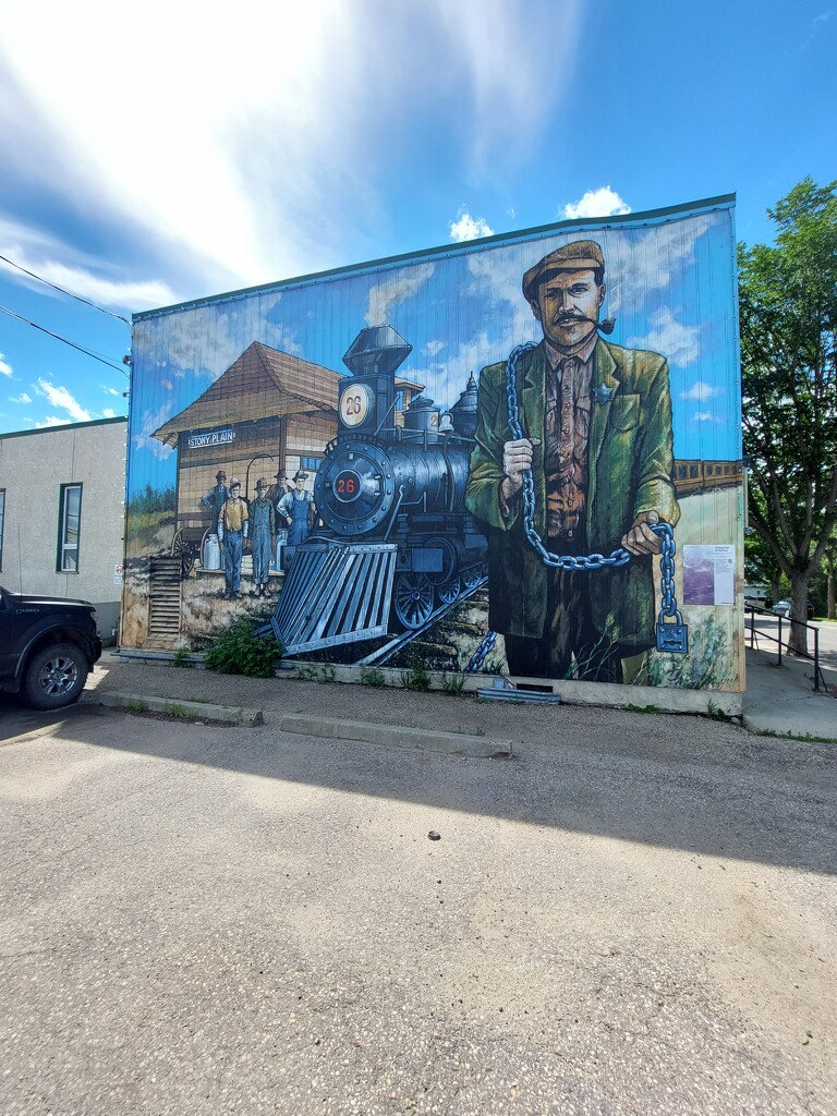 Stony Plain Murals.....The Strong Arm Of The Law by bkbinthecity