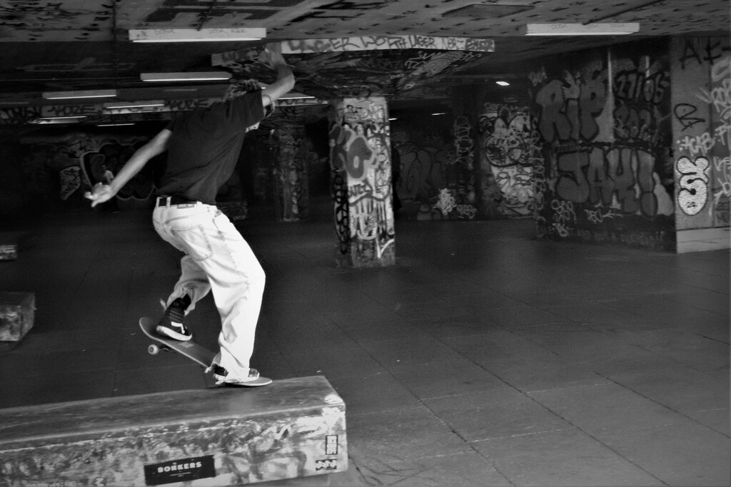 Taking photos at one of my favourite London photography spots - the undercroft at the South Bank where the skateboarders come to practice.  by 365jgh