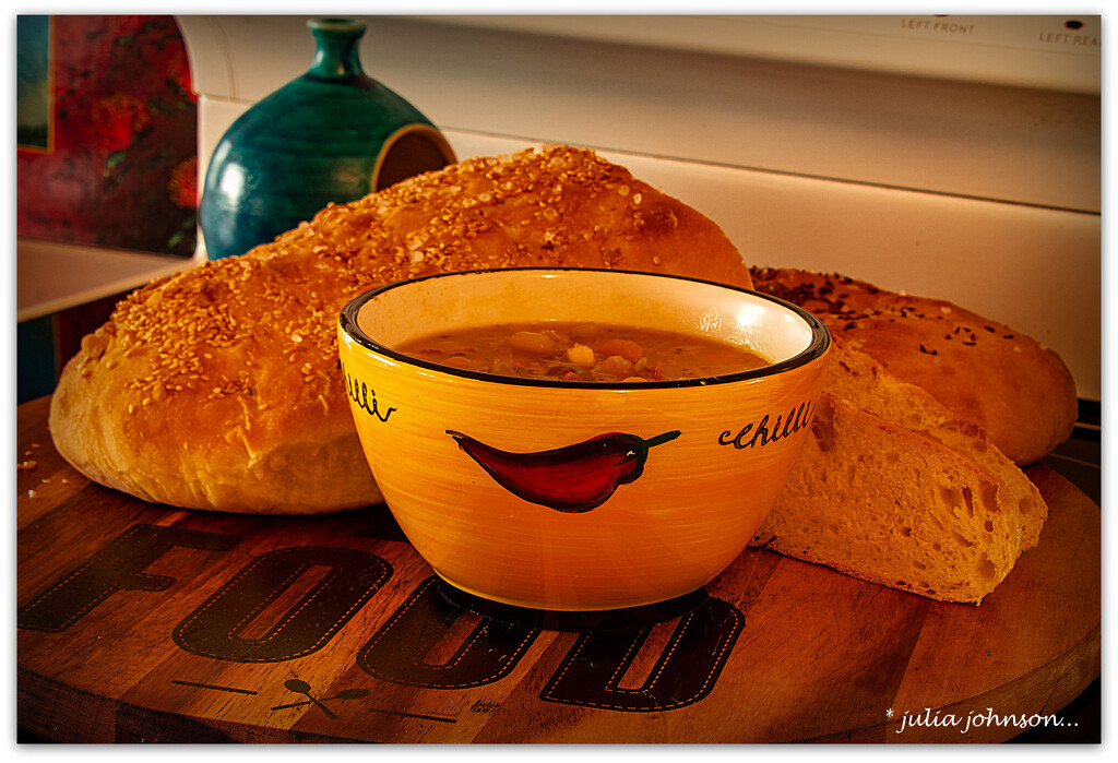 Soup and fresh bread kinda day... by julzmaioro