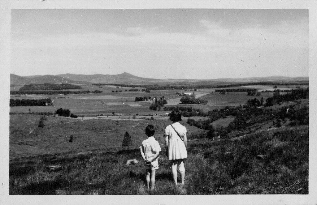 Looking over to Bennachie from Midmar - 1939 by jamibann
