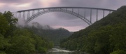 27th Jul 2022 - LHG_3783 PanoNew River Gorge Bridge from the Tunney Hunsaker bridge wth fog 