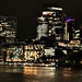 Across the Thames to the city at night. I don't know why no-one switches any lights off - dramatic as it looks