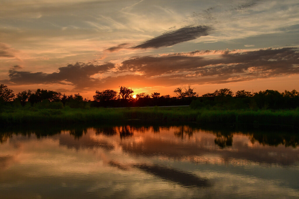 Baker Wetlands Sunset, 7-28-2022 by kareenking