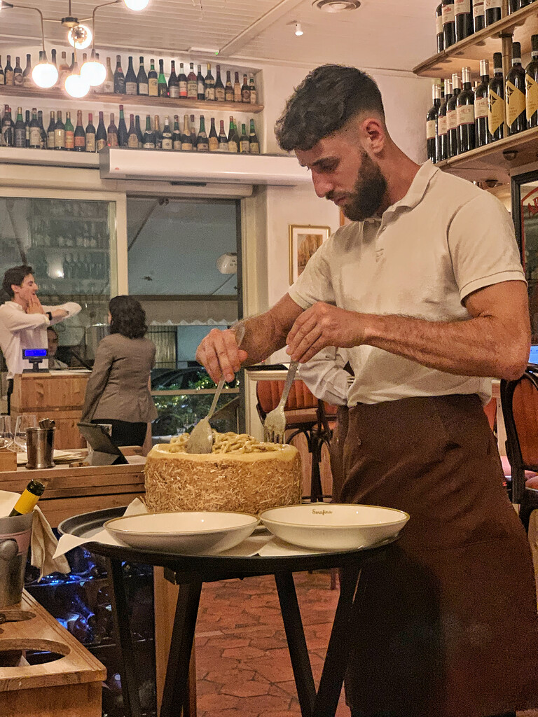 Pasta in the big Parmigiano.  by cocobella