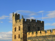 4th Aug 2022 - Alnwick Castle battlement figures in the last of the day's sun