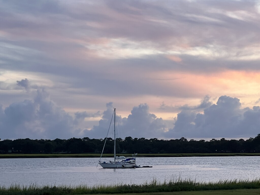 Sailboat sunset by congaree
