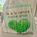 Heart leaves on  plastic bag. 