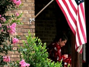 17th Aug 2022 - Crepe Myrtle, Coffee and A Flag