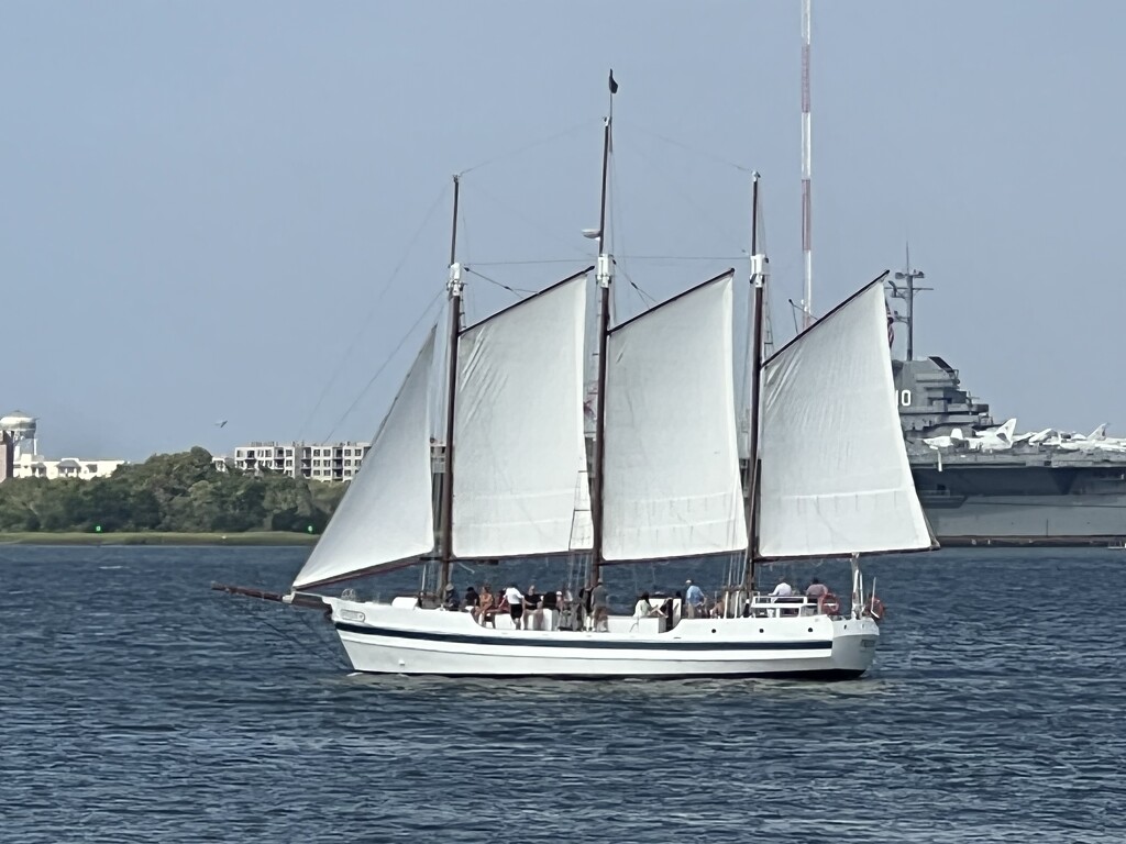 Schooner in Charleston Harbor by congaree