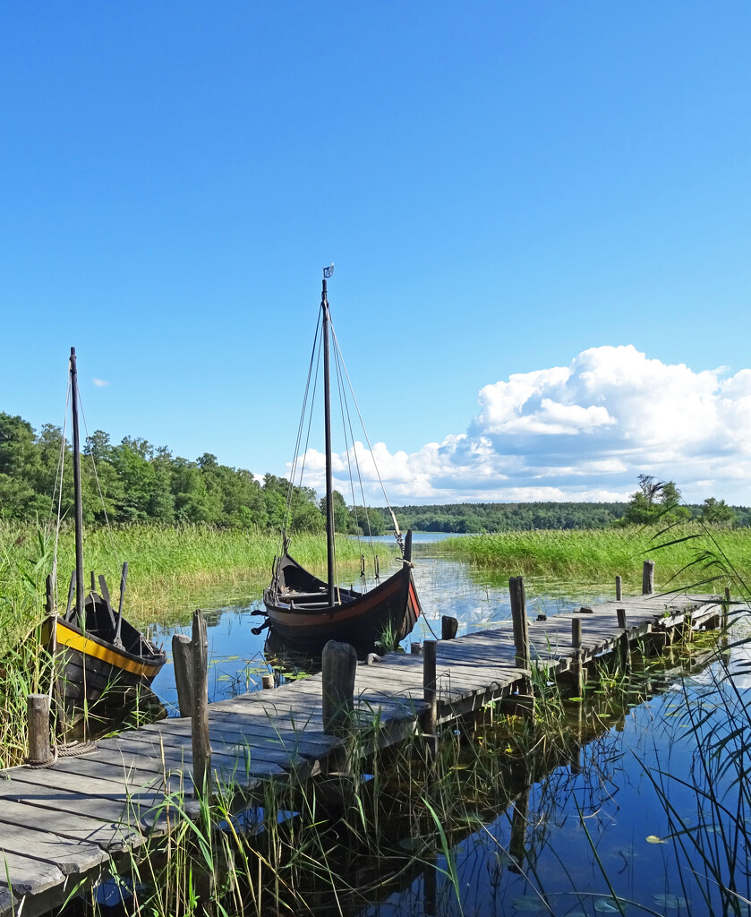 'Viking' boats on the island of Birka by marianj