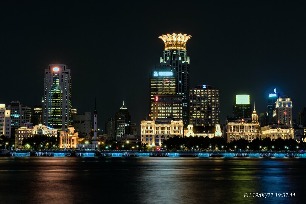 Huangpu River at night by wh2021