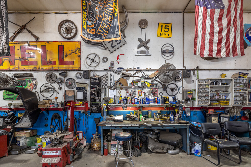 Maine Truck Repair Garage: Main Room by jyokota