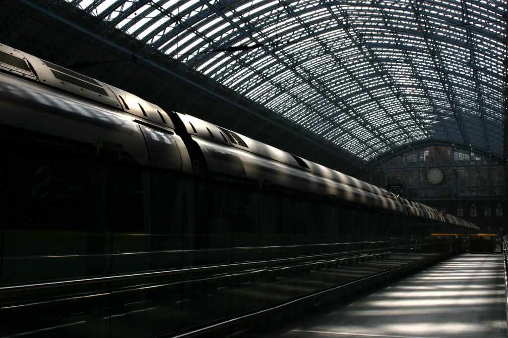 St Pancras Station  - light and shadow in the sun by 365jgh