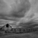 Palouse Barn and the Incoming Storm - BW version by jyokota