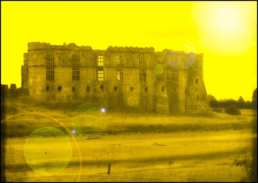 Carew Castle Sunlight by ajisaac