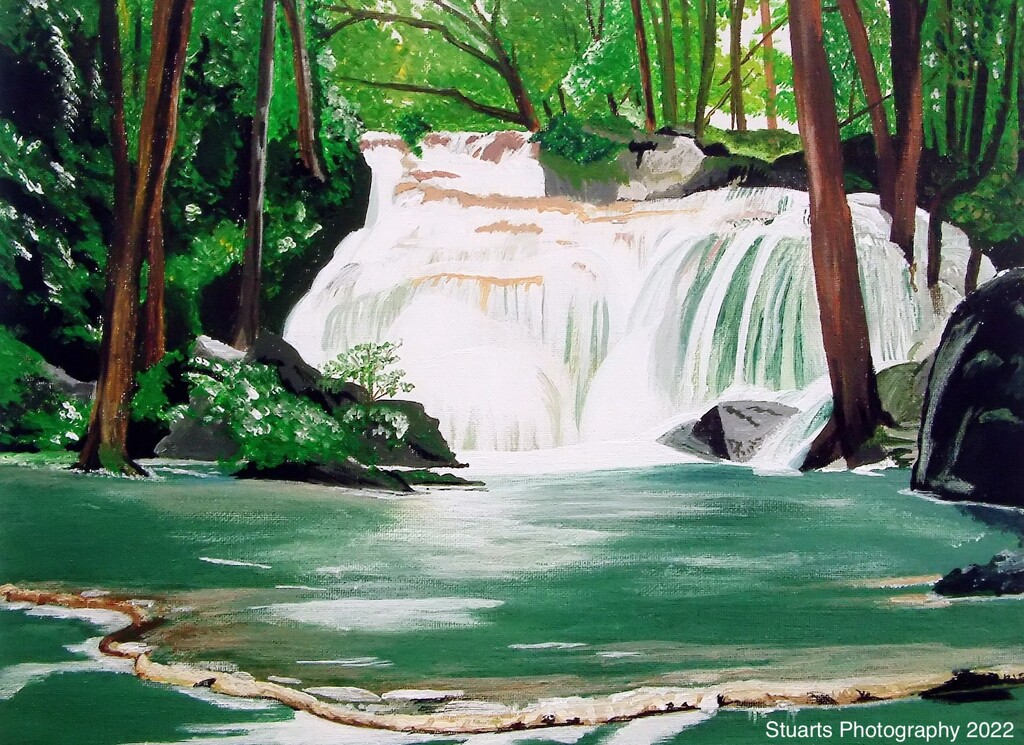 Waterfall painting  by stuart46