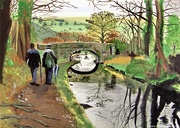 5th Sep 2022 - Walk by the canal painting 