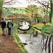 Walk by the canal painting  by stuart46