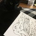 Cat and Owl drawing  by metzpah