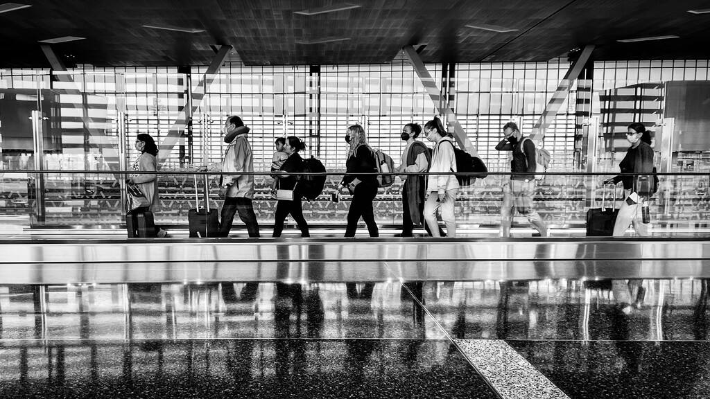 Sleep Walking in Doha Airport by jyokota