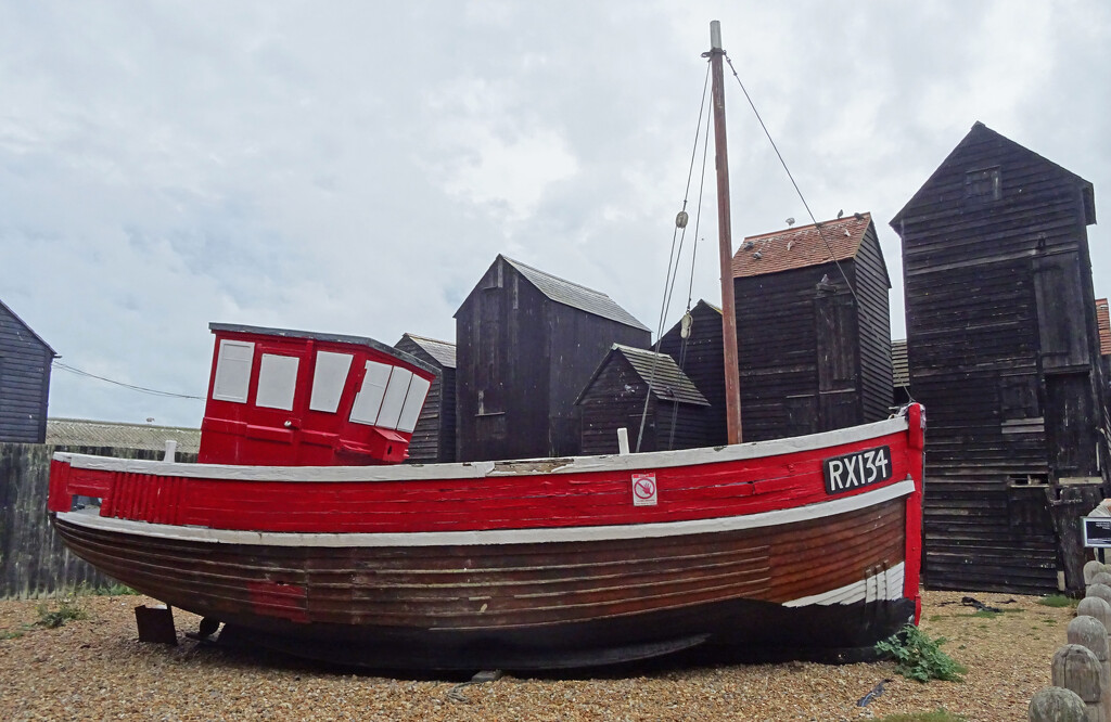 Net shops and boat in Hastings by marianj