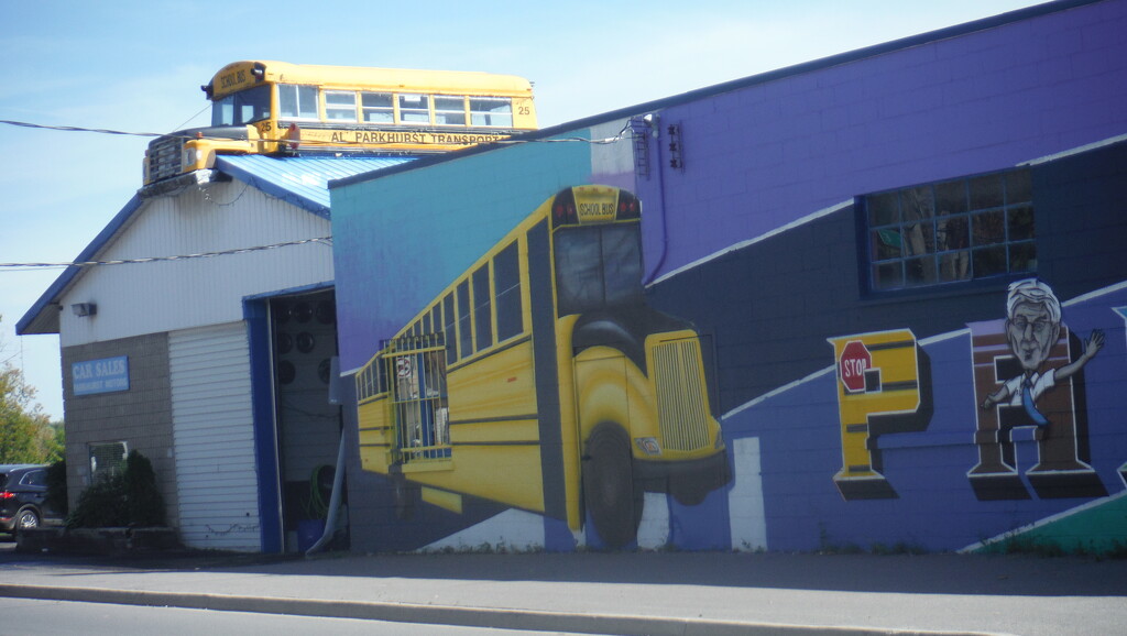 Mural #3: Belleville School Buses by spanishliz