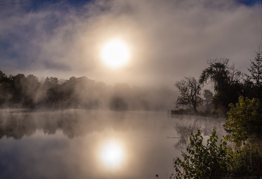 Foggy Morning Sunrise by pdulis