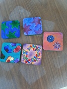 30th Sep 2022 - Hand-painted Coasters 