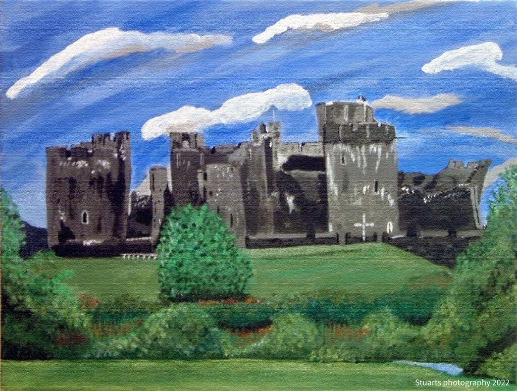 Caerphilly Castle painting  by stuart46