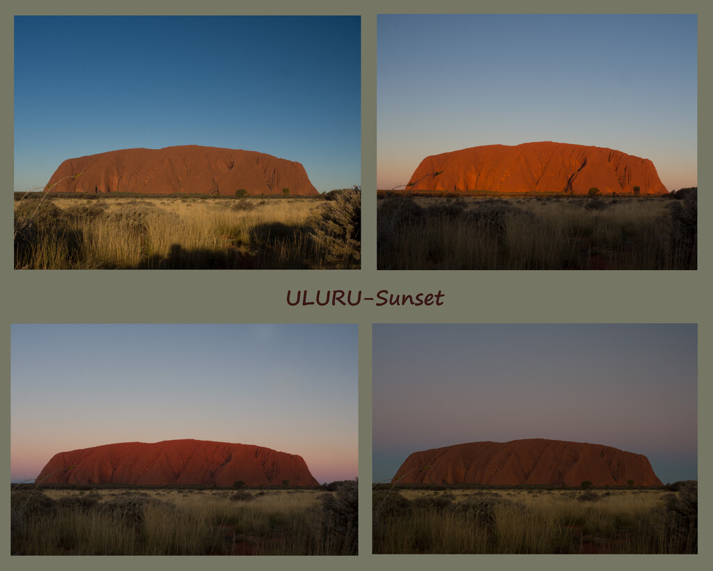 Sunset over Uluru by gosia