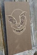 30th Sep 2022 - Bat drawing on card
