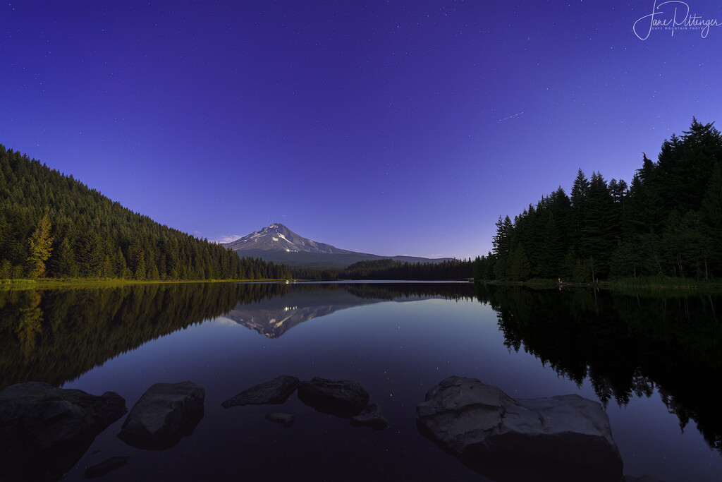 Stars Come Out at Trillium Lake by jgpittenger
