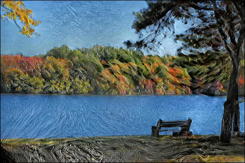 A Bench by the Lake by olivetreeann