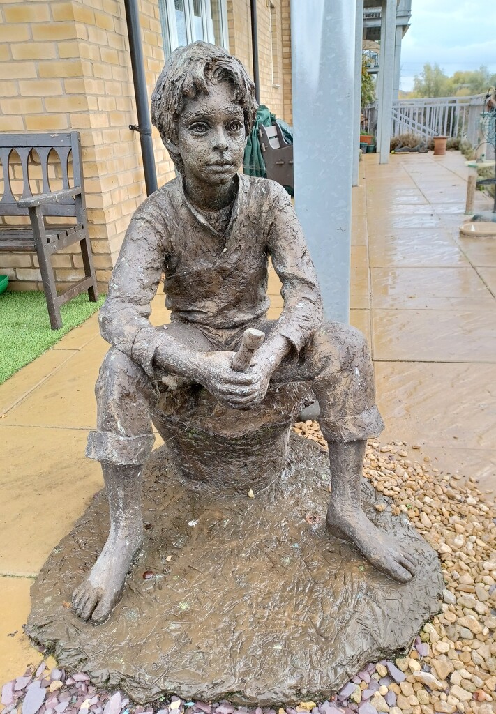 Boy in the rain by busylady