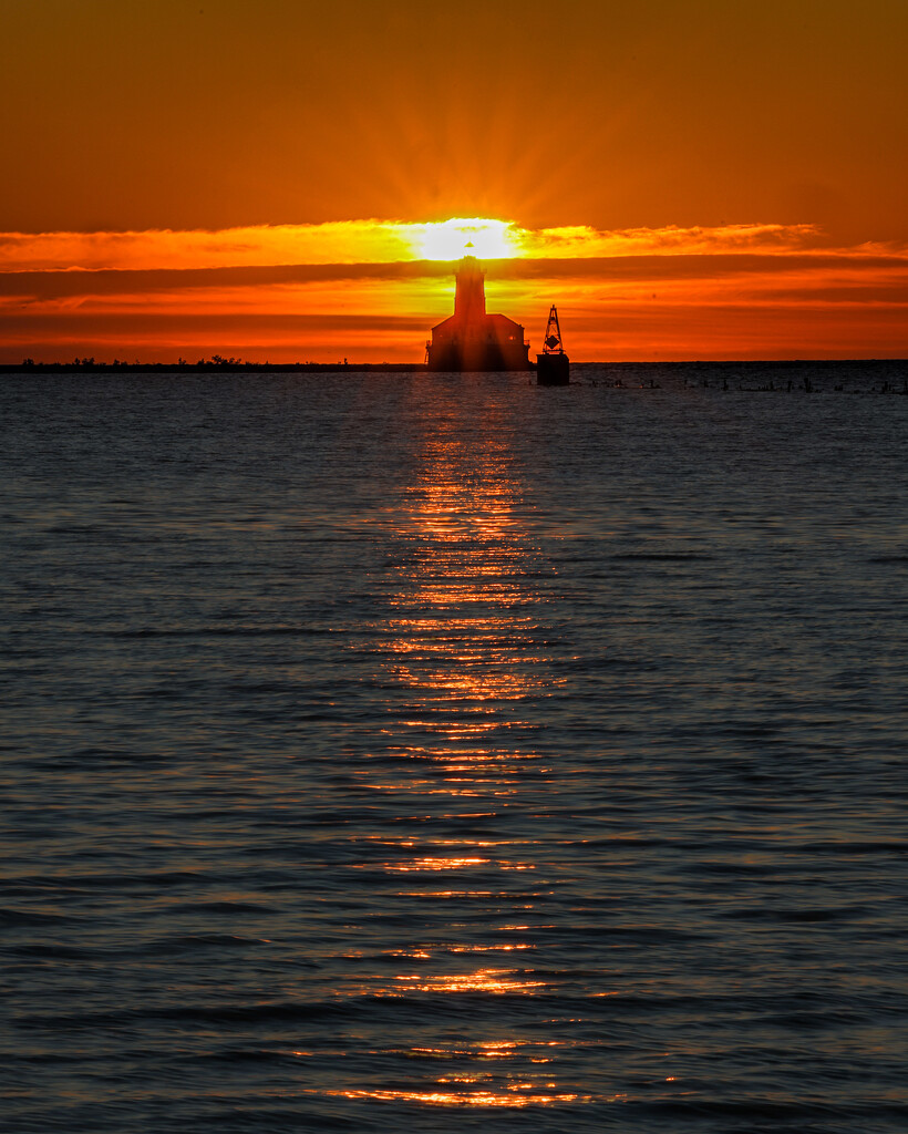 Sunrise over Lake Michigan by jyokota