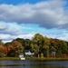 Fall Colors House On A Lake by randy23