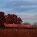 A Red Roof Against an Autumn Sky (red frame) by olivetreeann
