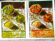 9th Oct 2022 - Reduction woodcut, 2 colourways